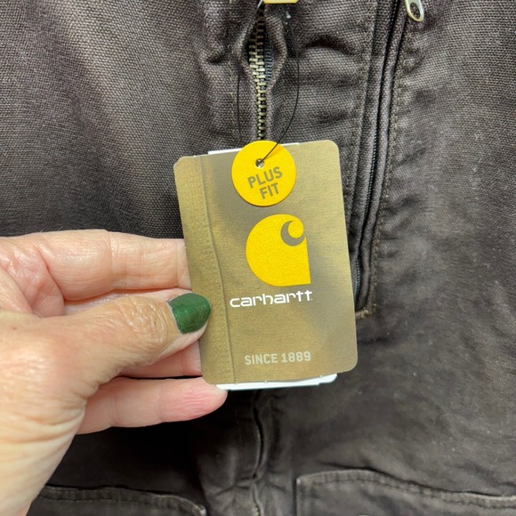 Carhartt Womens Plus Fit Sherpa Lined Vest 2X Brown Sleeveless Work Utility - Picture 4 of 14